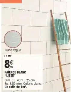 E.Leclerc Brico Dim - faïence blanc lisse offre