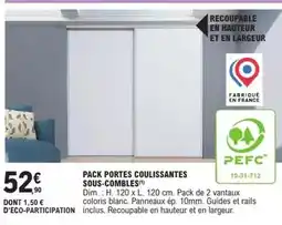 E.Leclerc Brico Dim - pack portes coulissantes sous-combles offre