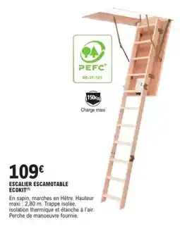 E.Leclerc Brico Escalier escamotable ecokit offre