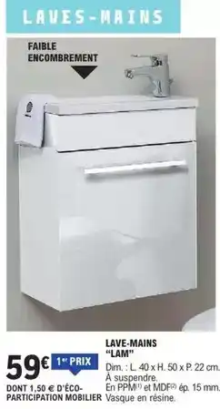 E.Leclerc Brico Dim - lave-mains lam offre
