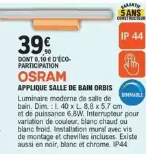E.Leclerc Brico Osram - applique salle de bain offre