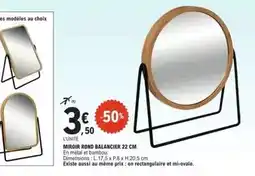 E.Leclerc Miroir rond balancier 22 cm offre