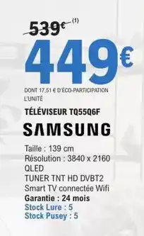 E.Leclerc Samsung - televiseur tq55q6f offre