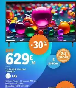 E.Leclerc Lg - téléviseur 75ul7600 offre