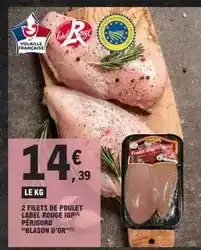 E.Leclerc Label rouge - 2 filets de poulet igp offre