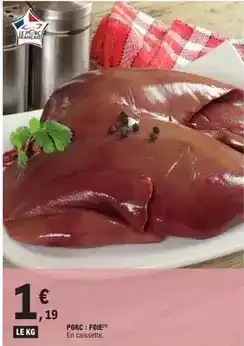 E.Leclerc Porc: foie offre