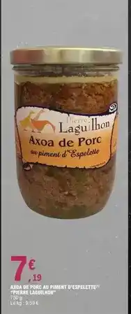 E.Leclerc Aból de porc au pierre d'espelette offre