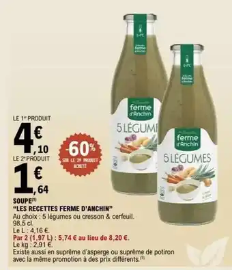 Ferme d'anchin - soupe