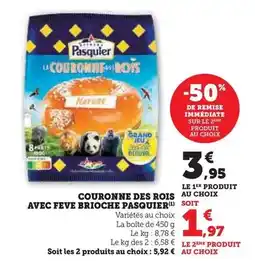 U Express Pasquier - couronne des rois avec feve brioche offre