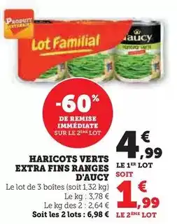 U Express D'aucy - haricots verts extra fins ranges offre