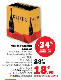 U Express Kriter - vin mousseux offre