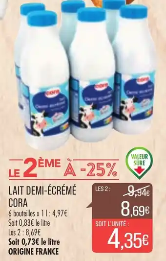 Match Lait Demi-écrémé offre