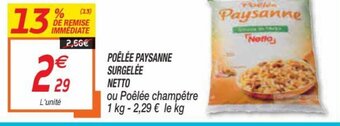 Netto Poêlée paysanne surgelée Netto offre