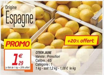 Netto Citron jaune offre