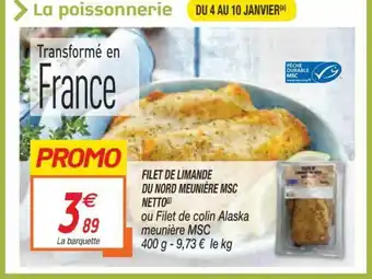 Netto Filet de limande du nord meunière MSC Netto offre