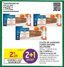 Intermarché FILETS DE HARENGS FUMÉS NATURE DELPIERRE offre