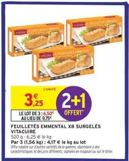 Intermarché FEUILLETÉS EMMENTAL X8 SURGELÉS VITACUIRE offre