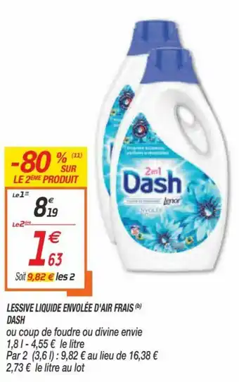 Netto Lessive liquide envolée d'air frais Dash offre