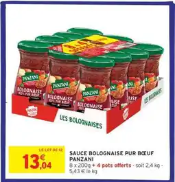 Intermarché Sauce Bolognaise Pur Boeuf Panzani offre