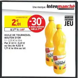 Intermarché HUILE DE TOURNESOL BOUTON D'OR offre