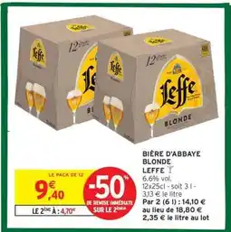 Intermarché BIÈRE D'ABBAYE BLONDE LEFFE offre