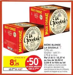 Intermarché BIÈRE BLONDE 'LA GOUDALE' offre