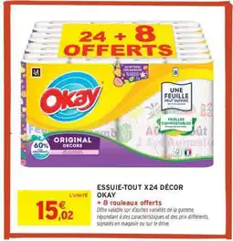 Intermarché ESSUIE-TOUT X24 DÉCOR OKAY offre