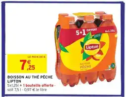 Intermarché Boisson au thé pêche Lipton offre