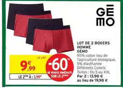 Intermarché Lot de 2 boxers homme offre
