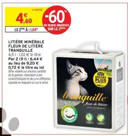 Intermarché Litière Minérale Fleur de Litière Tranquille offre