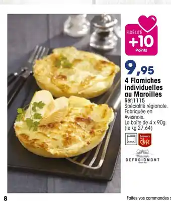 Croque Gel 4 Flamiches individuelles au Maroilles offre