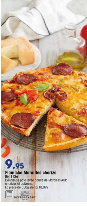 Croque Gel Flamiche Maroilles chorizo offre