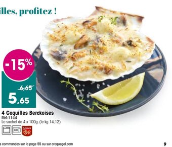 Croque Gel 4 Coquilles Berckoises offre