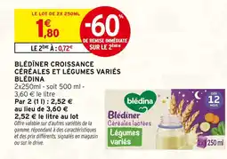 Intermarché Express Blédina blédîner croissance céréales et légumes variés offre