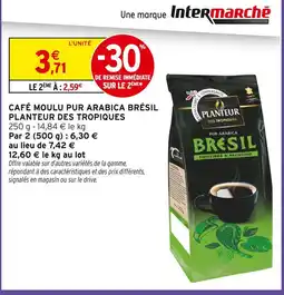 Intermarché Express Planteur des tropiques café moulu pur arabica brésil offre