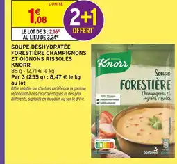 Intermarché Express Knorr soupe déshydratée forestière champignons et oignons rissolés offre