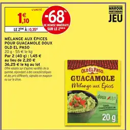 Intermarché Express Old el paso mélange aux épices pour guacamole doux offre