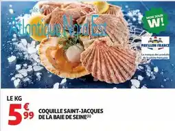 Auchan Supermarché Pavillon france - coquille saint-jacques de la baie de seine offre