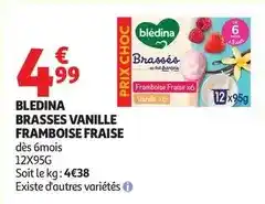 Auchan Supermarché Blédina - breasons vanille framboise fraise offre