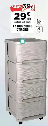Centrakor La tour stone 4 tiroirs offre