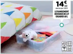 Centrakor Le rangement dessous de lit gigabox offre
