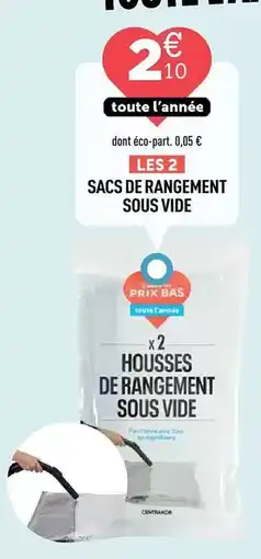 Centrakor Sacs de rangement sous vide offre