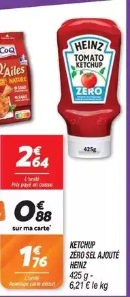 Netto Heinz - ketchup zero sel ajoute offre