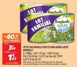 Netto Bonduelle - petits pois nouvelle recette sans arôme ajoute offre