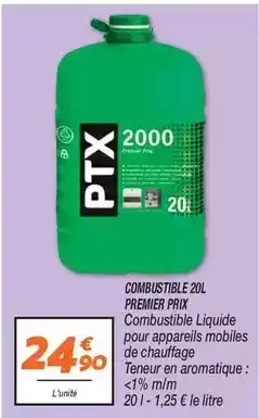 Netto Combustible 20l premier prix offre