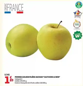 Auchan - pommes golden filière cultivons le bon