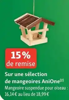 Maxi Zoo Anione - sur une sélection de mangeoires offre