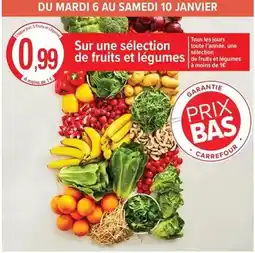 Carrefour Market Tous - sur une sélection de fruits et légumes offre