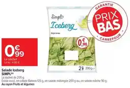 Carrefour Market Simply - salade iceberg offre