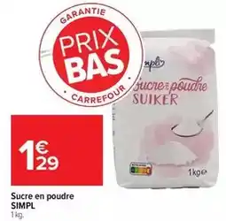 Carrefour Market Carrefour - sucre en poudre offre